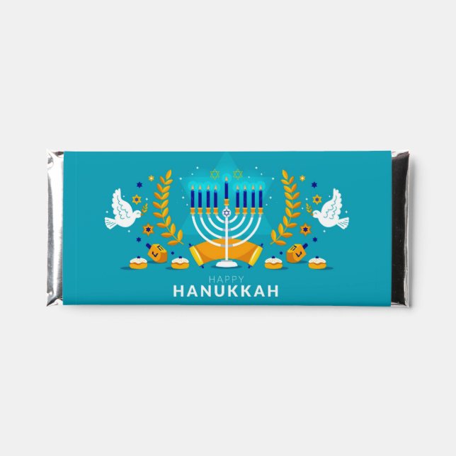 Happy Hanukkah Hershey's Chocolate Bars (1.55 oz.) (Front)