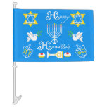 Happy Hanukkah  Holiday Car Flag