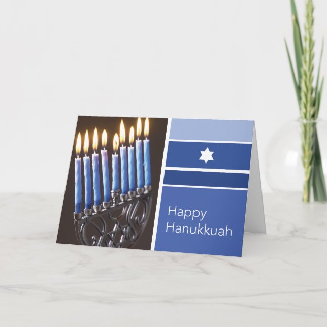 Happy Hanukkah Holiday Card (Front)