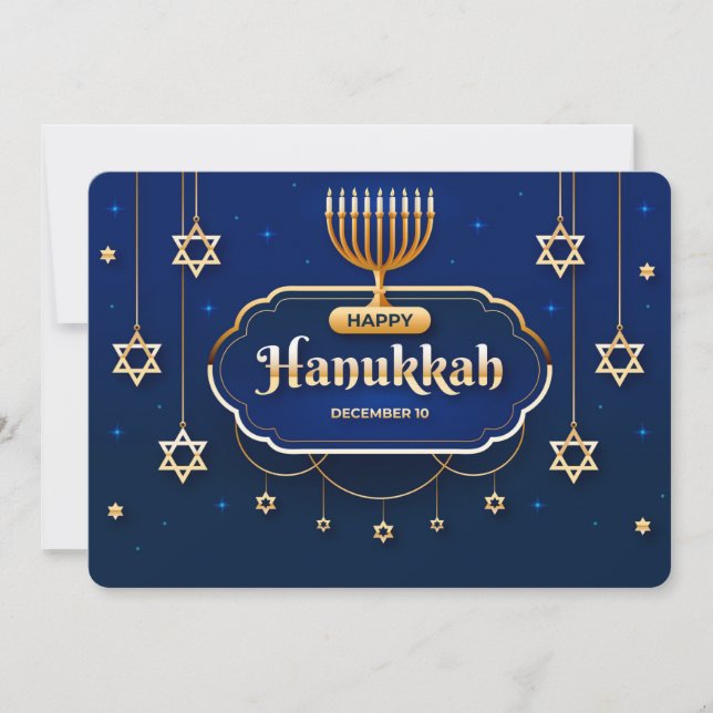 Happy Hanukkah Holiday Card (Front)