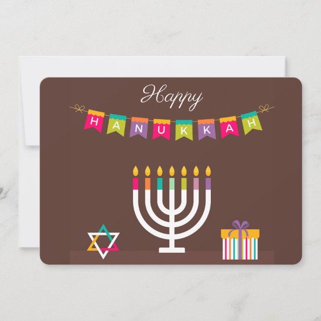 Happy Hanukkah Holiday Card (Front)