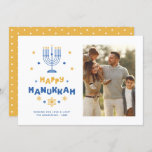 "Happy Hanukkah"  Holiday Card<br><div class="desc">Festive personalized photo Happy Hanukkah cards.</div>