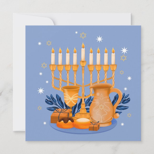 Happy Hanukkah Holiday Card (Front)