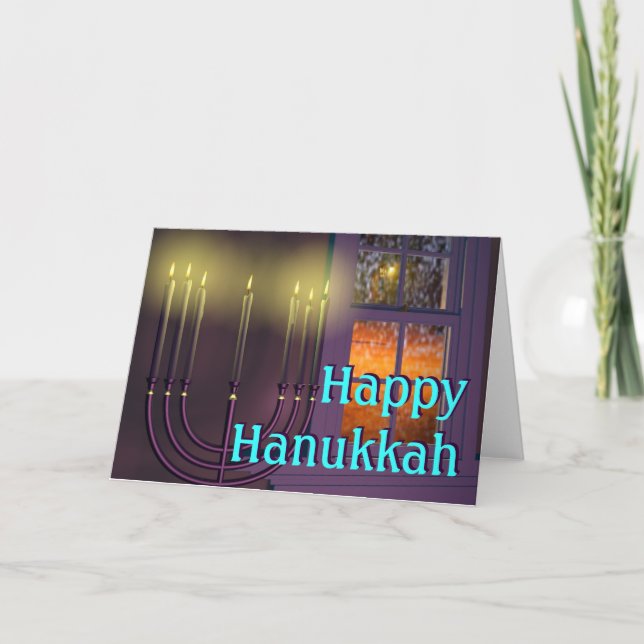 Happy Hanukkah Holiday Card (Front)