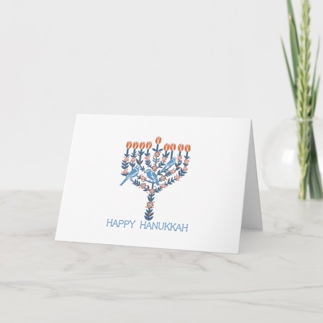 Happy Hanukkah Holiday Card (Front)
