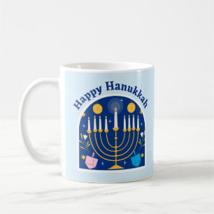 Happy Hanukkah Holiday Festive Coffee Mug