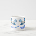 Happy Hanukkah Holiday Gnome  Espresso Cup<br><div class="desc">Did you know there were Hanukkah Gnomes? This super cute mug in blue and white is so fun for the 8 days of Hanukkah! Perfect for hot chocolate, coffee or tea with your Jelly Donuts, or fill it with Hanukkah gelt (gold foil wrapped chocolate coins), dreidels, rugelah, spicy herbal tea...</div>