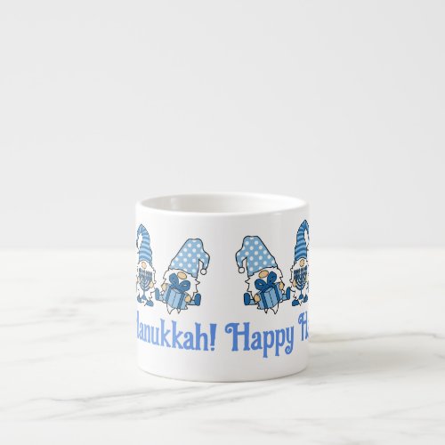 Happy Hanukkah Holiday Gnome  Espresso Cup