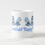 Happy Hanukkah Holiday Gnome  Giant Coffee Mug<br><div class="desc">Did you know there were Hanukkah Gnomes? This super cute mug in blue and white is so fun for the 8 days of Hanukkah! Perfect for hot chocolate, coffee or tea with your Jelly Donuts, or fill it with Hanukkah gelt (gold foil wrapped chocolate coins), dreidels, rugelah, spicy herbal tea...</div>