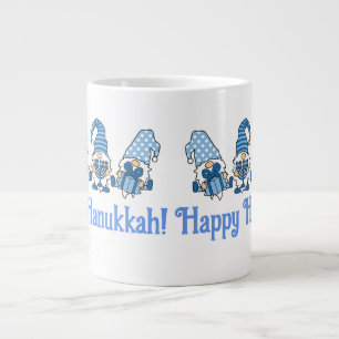 Happy Hanukkah Holiday Gnome Giant Coffee Mug