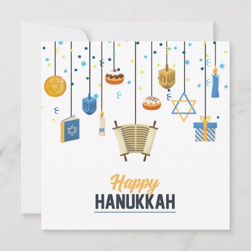Happy Hanukkah Holiday Icon Decorations