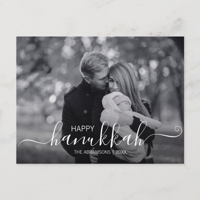 Happy Hanukkah Holiday Photo Postcard (Front)