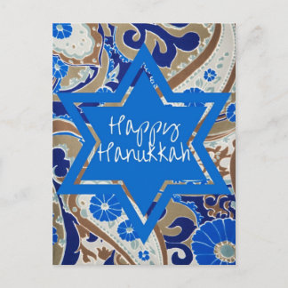 Happy Hanukkah Holiday Postcard
