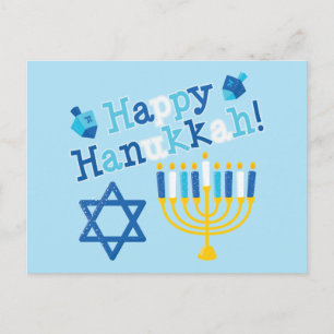 Happy Hanukkah Holiday Postcard
