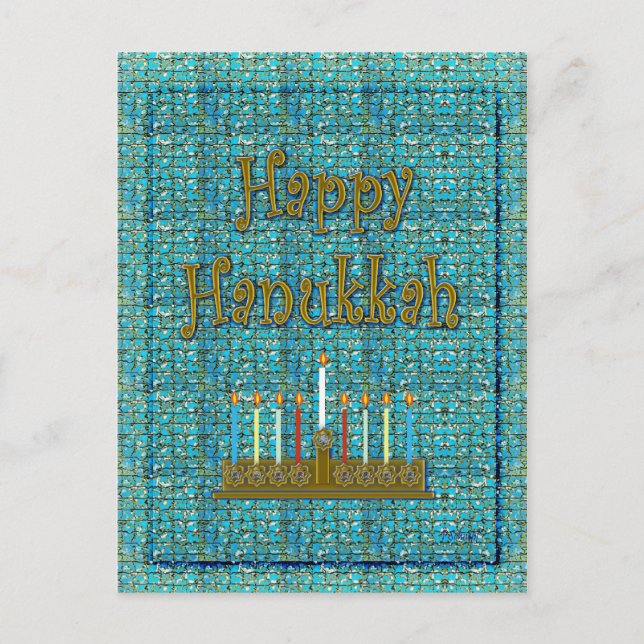 Happy Hanukkah Holiday Postcard (Front)