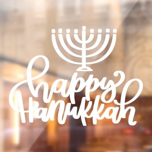 Happy Hanukkah Holiday Window Decal