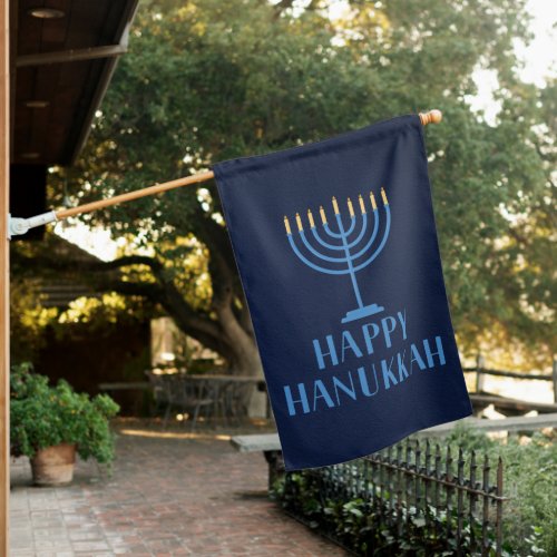 Happy Hanukkah House Flag