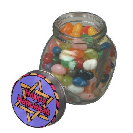 Happy Hanukkah Jelly Belly™ Glass Jar