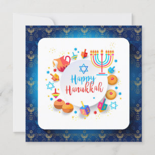 Happy Hanukkah, Jerusalem, Jewish Holiday Invitation