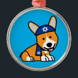 Happy Hanukkah Jewish Corgi Corgis Dog Puppy Metal Ornament<br><div class="desc">I love Hanukkah and Corgi dogs. Corgis are so cute with their short little legs. That's why I made a Hanukkah Corgi. Thank you for looking at Happy Food designs! Berenice Limon ©. www.zazzle.com/kitteh03* for more designs!</div>