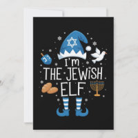 Happy Hanukkah Jewish Elf Family Group Christmas 