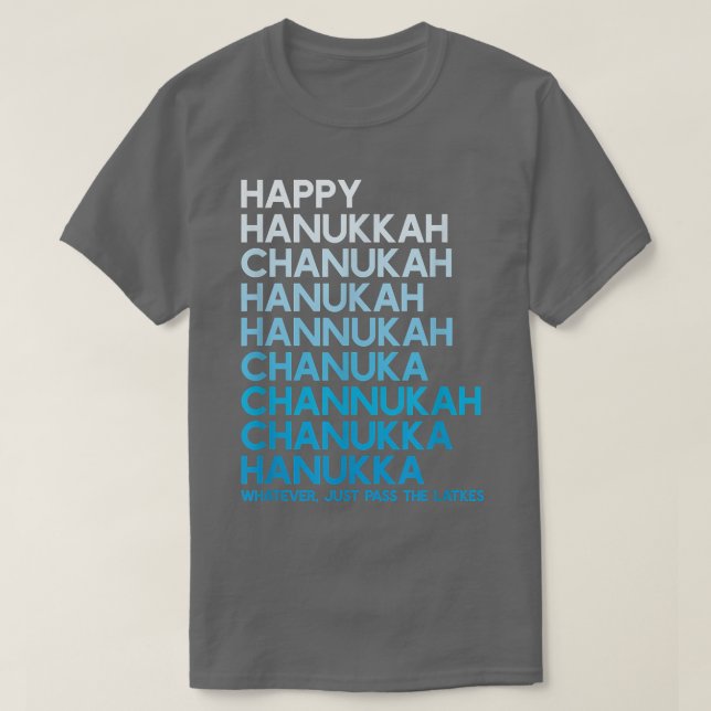 Happy Hanukkah Jewish Holiday Chanukah Menorah Dre T-Shirt (Design Front)