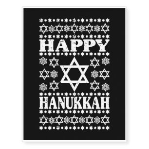 Happy Hanukkah - Jewish Holiday Gift Temporary Tattoos