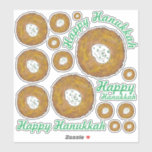 Happy Hanukkah Jewish Holiday Potato Latkes Latke Sticker<br><div class="desc">Stickers feature an original marker illustration of a delicious potato latke topped with sour cream and chives. Ideal for celebrating the Jewish holiday of Hanukkah!</div>