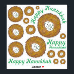 Happy Hanukkah Jewish Holiday Potato Latkes Latke Sticker<br><div class="desc">Stickers feature an original marker illustration of a delicious potato latke topped with sour cream and chives. Ideal for celebrating the Jewish holiday of Hanukkah!</div>