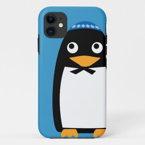 Happy Hanukkah Jewish Penguin Yarmulke iPhone 11 Case