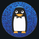 Happy Hanukkah Jewish Penguin Yarmulke Classic Round Sticker<br><div class="desc">I love Hanukkah and Penguins. Penguins are so cute with their short little legs. That's why I made a Hanukkah Penguin wearing a Yarmulke. Thank you for looking at Happy Food designs!</div>