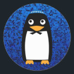 Happy Hanukkah Jewish Penguin Yarmulke Classic Round Sticker<br><div class="desc">I love Hanukkah and Penguins. Penguins are so cute with their short little legs. That's why I made a Hanukkah Penguin wearing a Yarmulke. Thank you for looking at Happy Food designs!</div>