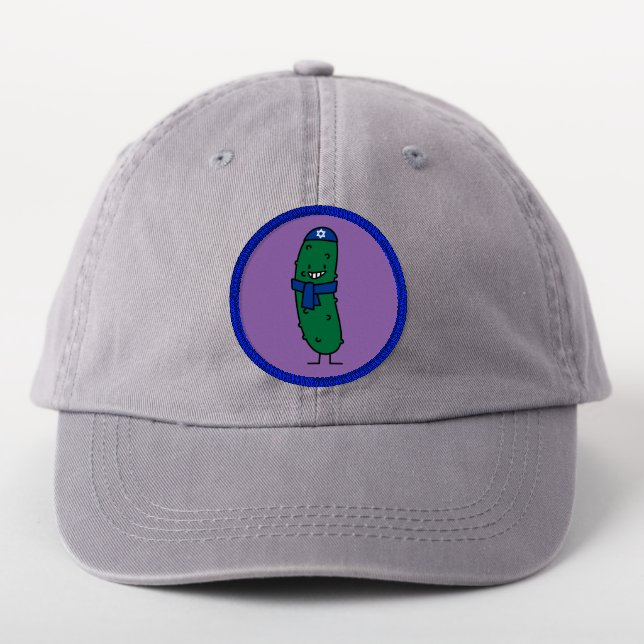Happy Hanukkah Jewish Pickle Pickles Patch (On Headwear)