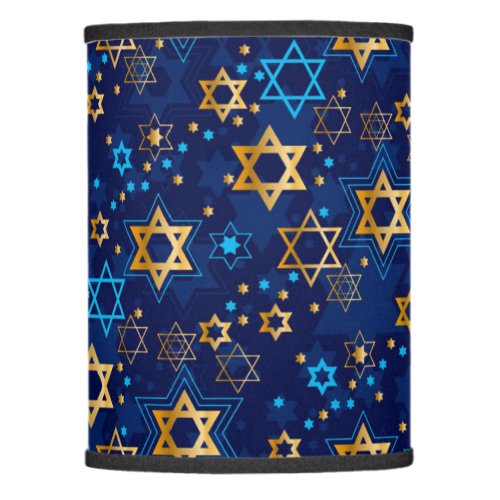 Happy Hanukkah Jewish Star Menorah Blue  Lamp Shade