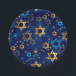 Happy Hanukkah Jewish Star Menorah Blue Paper Plates<br><div class="desc">Happy Hanukkah,  Menorah,  Jewish star,  blue paper plates.</div>
