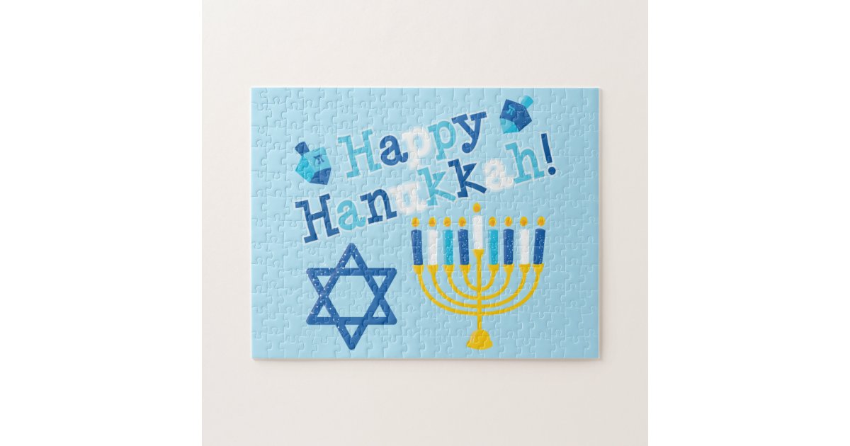 Happy Hanukkah Jigsaw Puzzle Zazzle