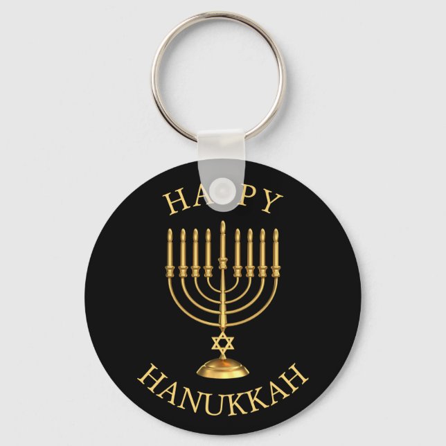 Happy Hanukkah Keychain (Front)