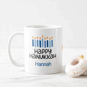 Happy Hanukkah Kids Adorable Name Mug