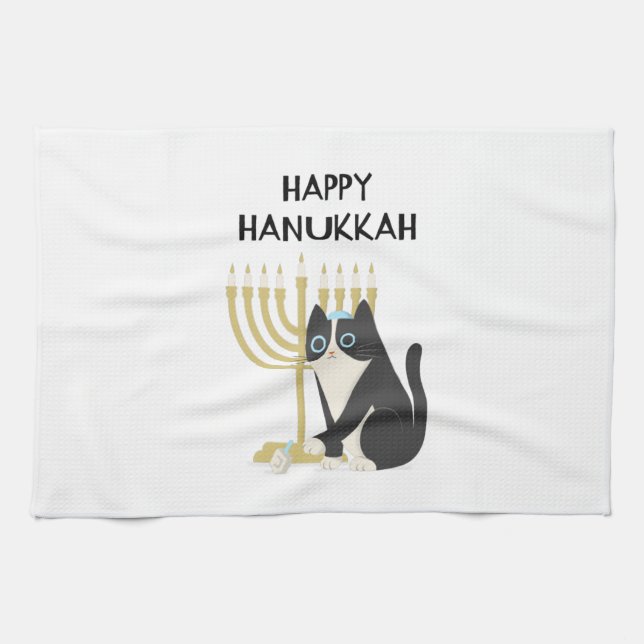 HAPPY HANUKKAH KITCHEN TOWEL (Horizontal)