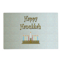 HAPPY HANUKKAH LAMINATED PLACEMATS