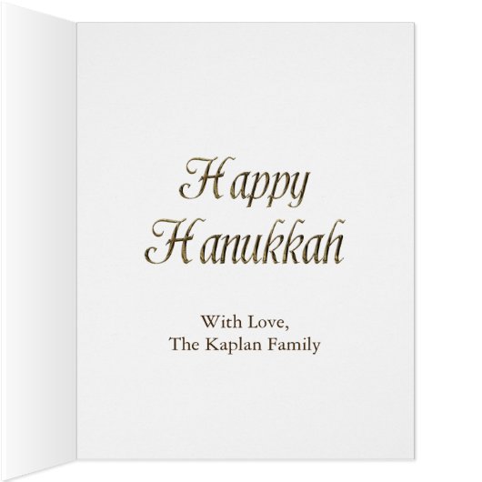 Happy Hanukkah Lamp Menorah Lights Candles (Inside (Right))