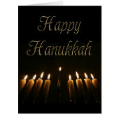 Happy Hanukkah Lamp Menorah Lights Candles (Front)