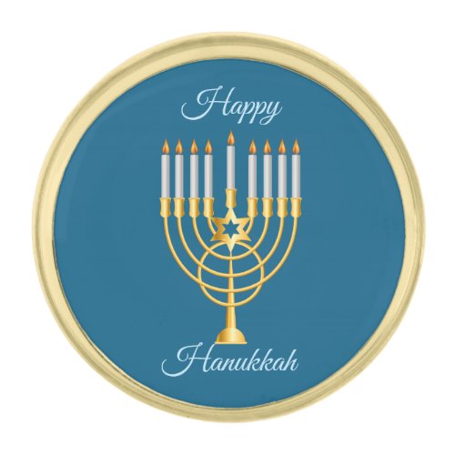 Happy Hanukkah Lapel Pin By Ties  Cuffs