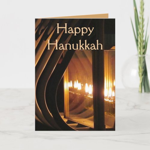 Happy Hanukkah Lights Holiday Card