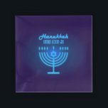 Happy Hanukkah Lights Jewish Holiday Navy Hebrew Acrylic Tray<br><div class="desc">Happy Hanukkah Beautiful Jewish Holiday Design with Hebrew lettering. Jewish Holiday Hanukkah background with traditional Chanukah symbols - Gold Menorah, Hanukkiah Candelabrum and Candles, wooden dreidels (spinning top), donuts, star of David and glowing lights wallpaper pattern. Hanukkah Festival Decoration. Jerusalem, Israel. Home & Living > Kitchen & Dining > Cookware...</div>