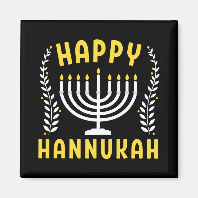 Happy Hanukkah Magnet (Front)