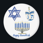 Happy Hanukkah Magnet<br><div class="desc">Happy Hanukkah magnet</div>