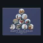 Happy Hanukkah Magnet 10 Photo<br><div class="desc">The greeting cards that your friends and family will keep and enjoy for years to come! Can't pick just one or two of your favorite family photos? These 7" x 5" refrigerator magnets feature placeholders for 10 of your favorite photos, family name and year. The photos are all round in...</div>