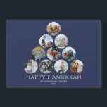 Happy Hanukkah Magnet 10 Photo<br><div class="desc">The greeting cards that your friends and family will keep and enjoy for years to come! Can't pick just one or two of your favorite family photos? These 7" x 5" refrigerator magnets feature placeholders for 10 of your favorite photos, family name and year. The photos are all round in...</div>