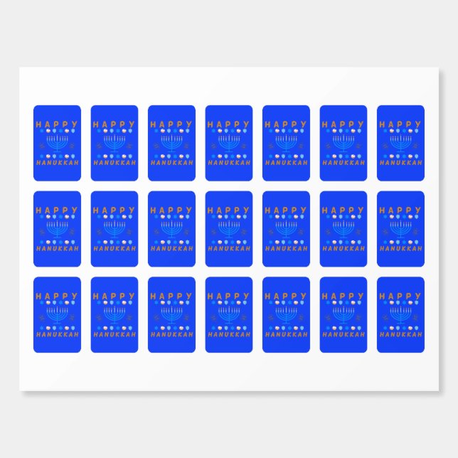 Happy Hanukkah  Matchboxes (Sticker Sheet)